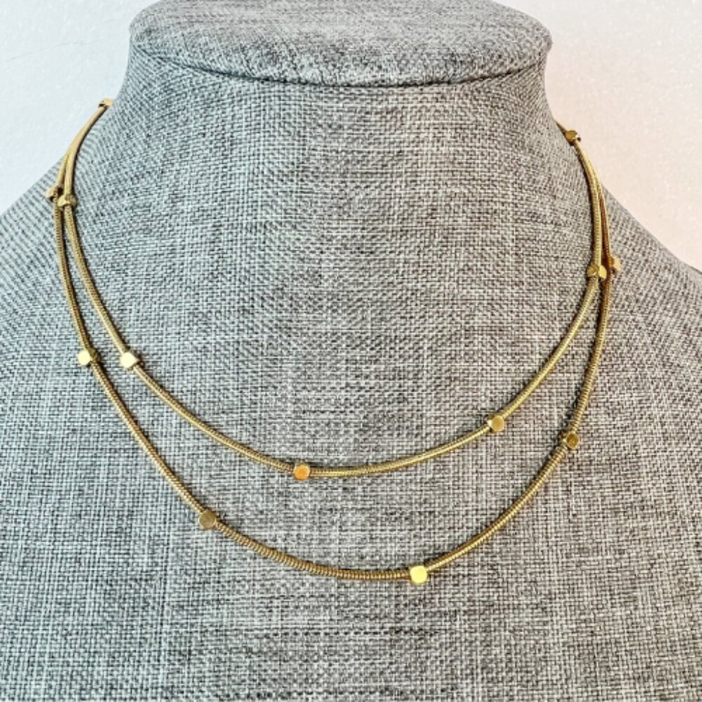 Minimalist Gold Cube Layered Necklace Statement Necklace Minimalist Neck…